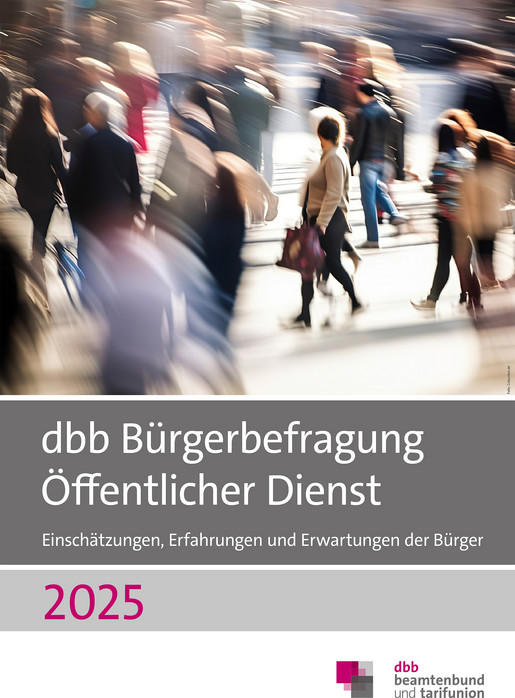 dbb Bürerbefragung öffentlicher Dienst PDF Titelseite Menschenmenge