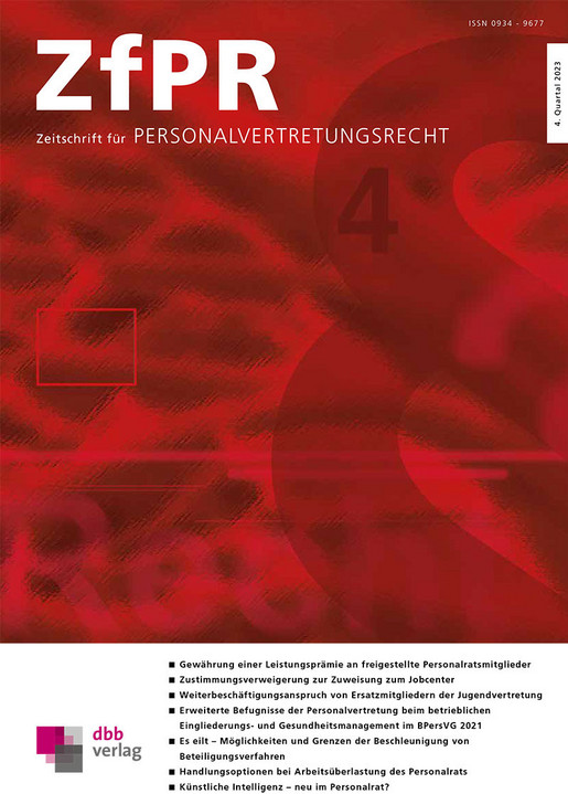 Zeitschrift für Personalvertretungsrecht Titelbild Zeitschrift für Personalvertretungsrecht