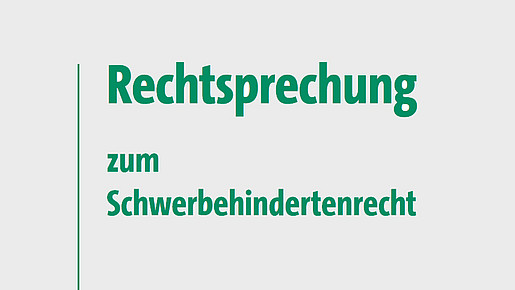 Rechtsprechung Schwerbehindertenrecht Titelseite