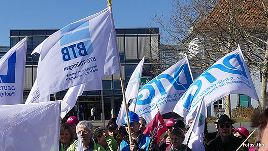 Protestaktion in Erfurt