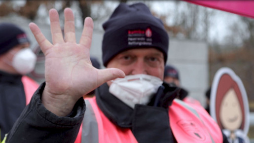 Einkommensrunde 2021: Video der Demo vor den finalen Verhandlungen