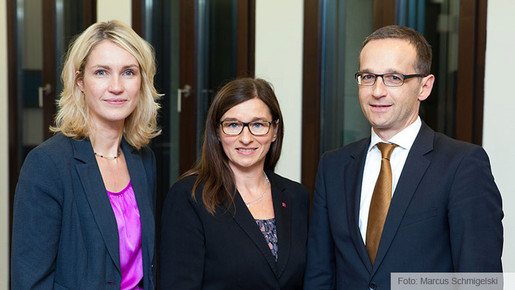 Manuela Schwesig, Astrid Hollmann, Heiko Maas Manuela Schwesig, Astrid Hollmann, Heiko Maas