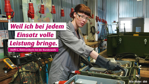 Elektronikerin bei der Bundeswehr