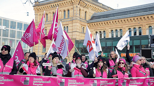 Warnstreik und Demo in Hannover