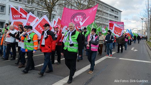 Warnstreik der Landesbeschäftigten in Saarbrücken