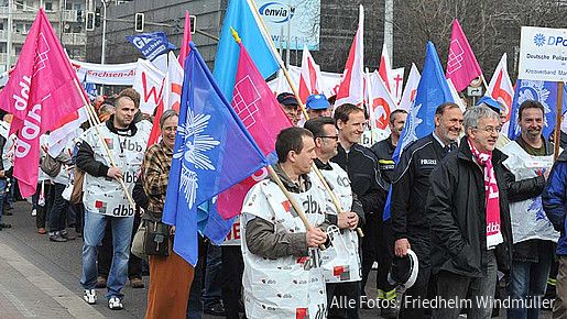 Warnstreik in Halle