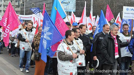 Warnstreik in Halle Warnstreik in Halle