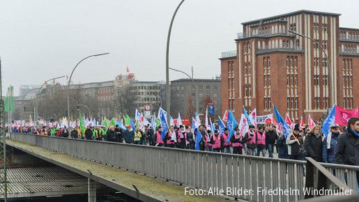 Warnstreik in Hamburg