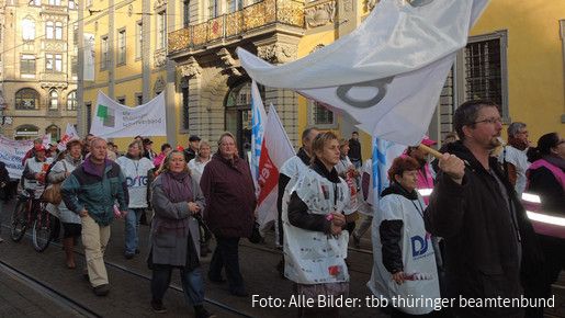 Warnstreik in Erfurt