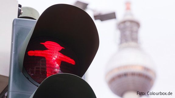 Rote Ampel in Berlin