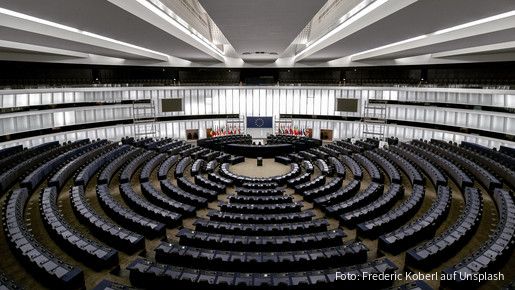 Innenansicht des Europäischen Parlaments