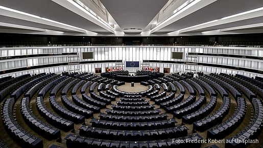 Innenansicht des Europäischen Parlaments