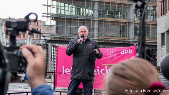 Protestaktion von dbb und GDL