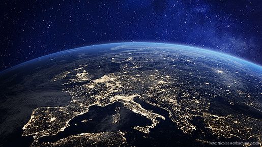 Europa aus dem All betrachtet
