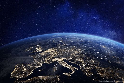 Europa aus dem All betrachtet
