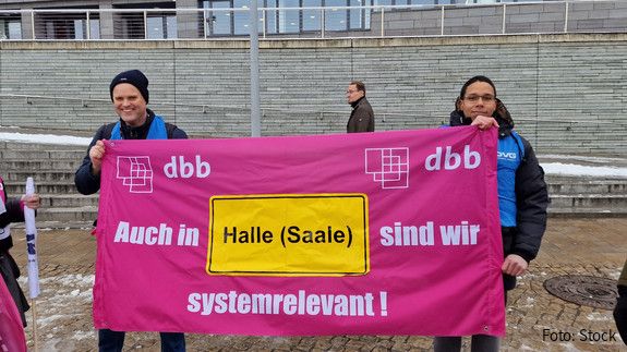 Sachsen-Anhalt, Demo Halle, dbb sachsen-anhalt, Einkommensrunde 2023