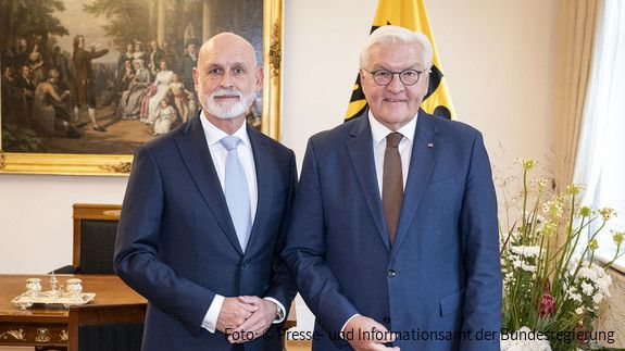 Bundespräsident Steinmeier: Gespräch mit Volker Geyer, Bundesvorsitzender DBB Beamtenbund und Tarifunion