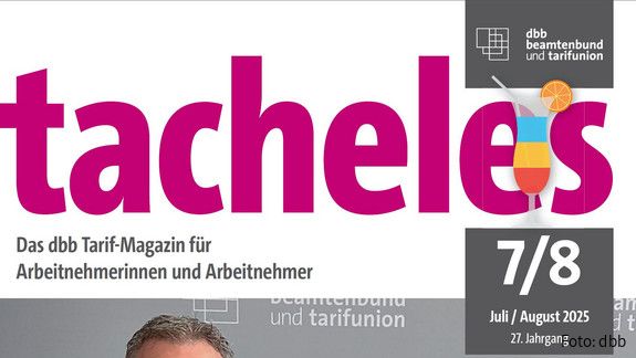 Die neue tacheles-Ausgabe ist da! Titelseite eines magazins mit dem pinken Schriftzug "tacheles"
