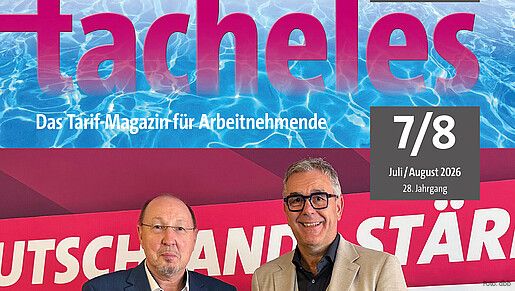 Titelblatt der tacheles Ausgabe Juli / August 2026 