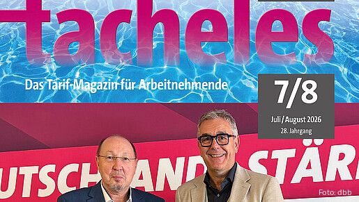 Titelblatt der tacheles Ausgabe Juli / August 2026 
