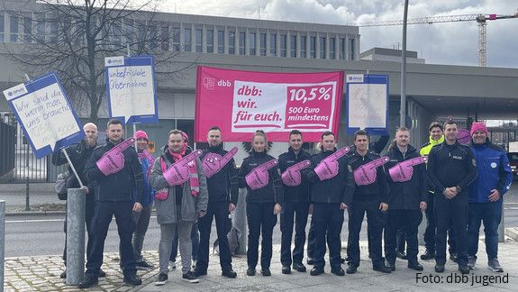Einkommensrunde Öffentlicher Dienst Bund und Kommunen 2023 dbb jugend Protest in Berlin