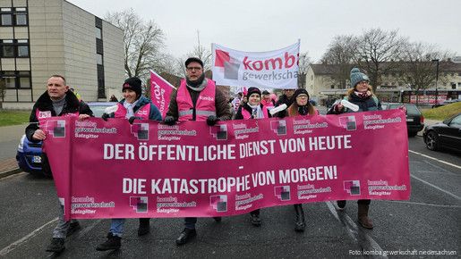 Warnstreik Protest in Salzgitter