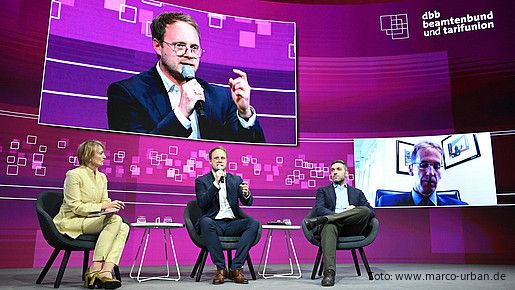 dbb Jahrestagung 2024, Konstantin Kuhle (FDP) und Marcel Emmerich (Grüne)