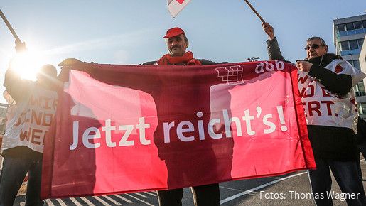 Warnstreik am Stuttgarter Flughafen